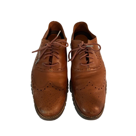 Cole Haan Men's Zerogrand Wing Oxford British Tan Leather/Java Size 12 Wide - Picture 5 of 8